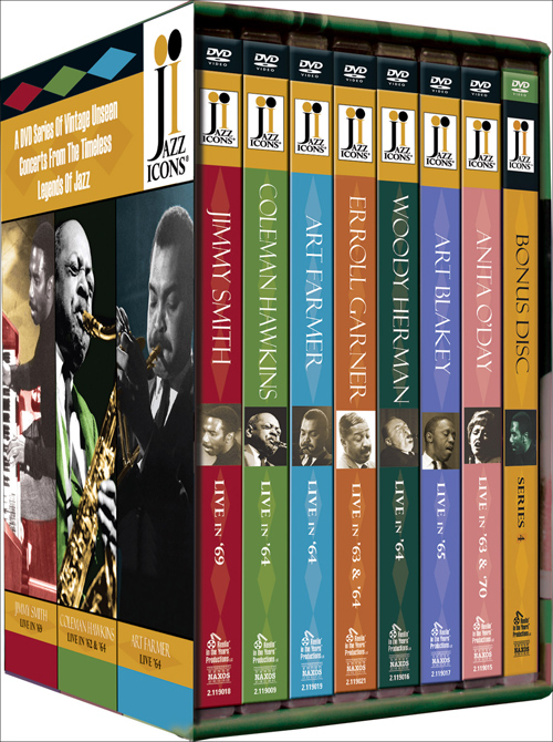 JAZZ ICONS SERIES 4 BOXED SET <br> – O’Day, Herman, Blakey, Smith, Farmer, Hawkins & Garner